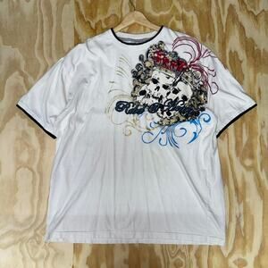 Vintage y2k paco jeans grunge skull t-shirt